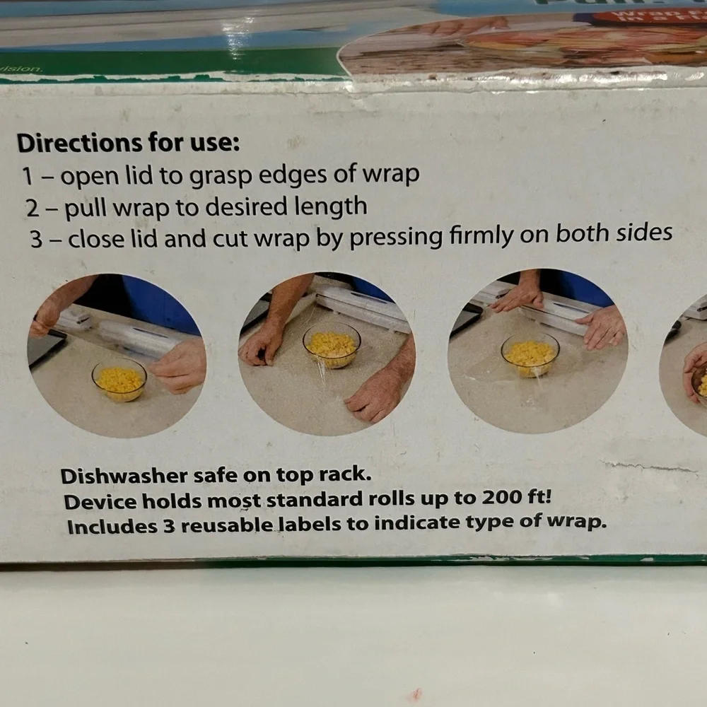 Wraptastic Pull Press Wrap-Wrap Food In A Flash. As Seen On TV New